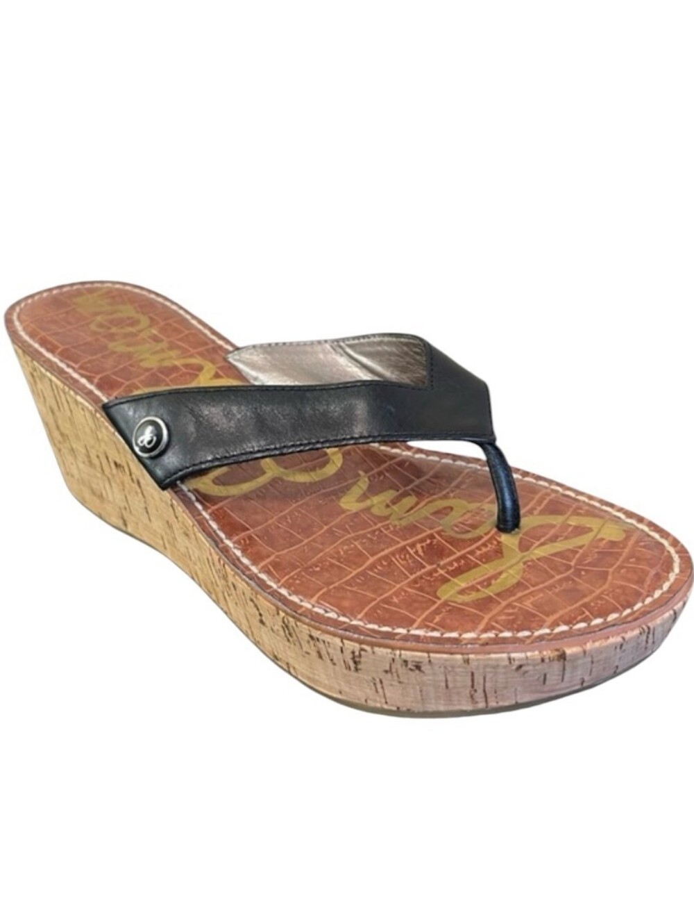 Sam Edelman Romy Cork Wedge Heel Thong Sandal